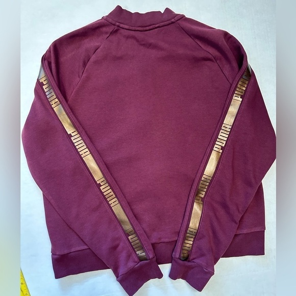 Puma long sleeve training sweat shirt jacket with logo print tape Sz-XL. K16 - Picture 10 of 13